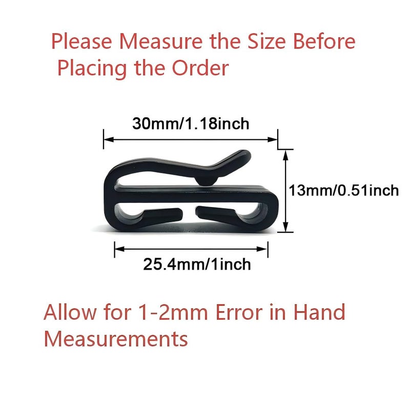 Alamic 20 Pack Plastic Webbing Ending Clip 1" Tactical Backpack Strap Keeper Clips Belt Clip Hook Helmet Goggle Webbing Clip Buckle (20, 1'') - Image 3