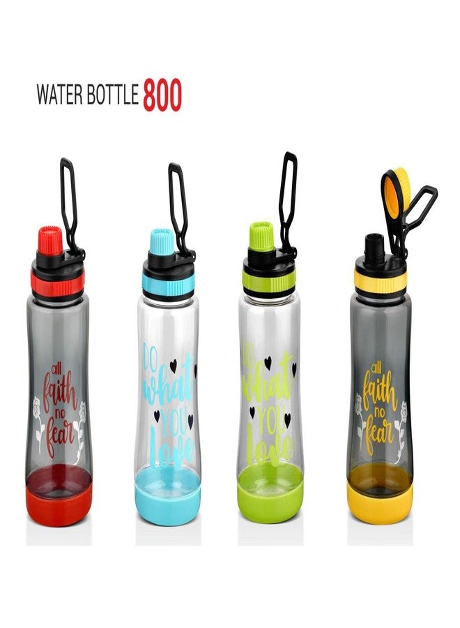 faas Kids Plastic Water Bottle with Straw, 800 ml and Plastic Divided Meal Plate Tray-5 Compartments Dinner Dish for Baby - Image 2