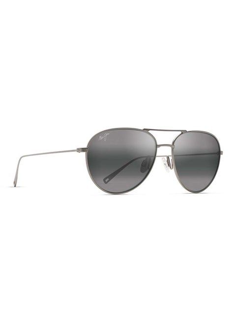 نظارات شمسية حصرية من MAUI JIM 885-17 GREY WALAKA MATTE TITANIUM