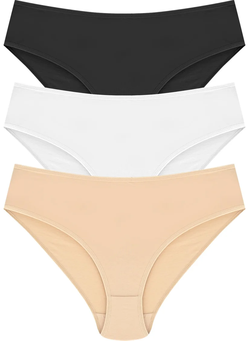 Papatya Daisy 100% Cotton High Waist Panties 3-Pack