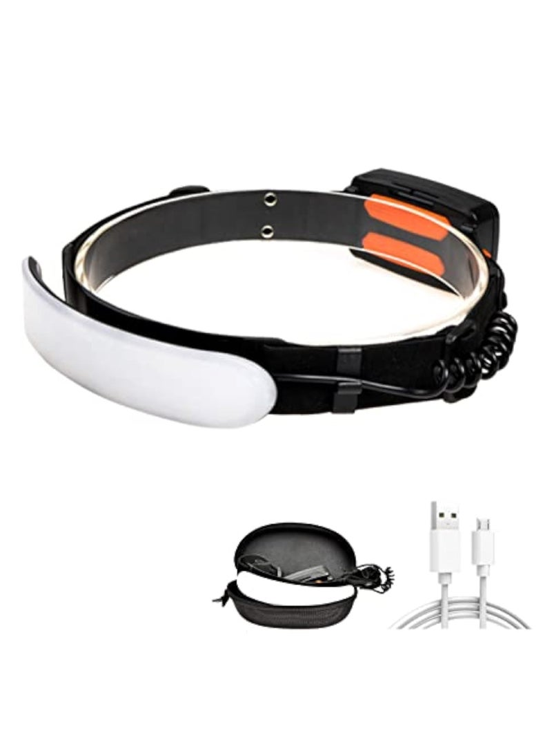 KASTWAVE LED Head Torch Rechargeable, Super Bright Headlamp Waterproof Headlight with 3 Lighting Modes, 230° Wide Beam COB Headlight, Adjustable Angle, Lightweight Waterproof Hands-Free Flashlight - Image 1