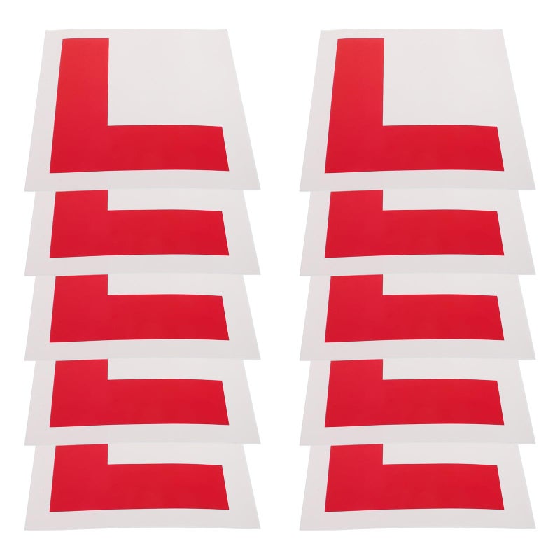 10 Pcs Removable PVC Learner Driver Stickers Adhesive Decals for Cars Motorcycles Scooters - Image 2
