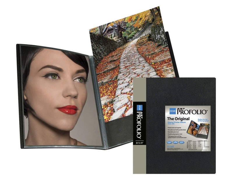 Itoya Original Art ProFolio 8.5x11 Black Art Portfolio Binder with Plastic Sleeves with 48 Pages - Portfolio Folder for Artwork with Clear Sheet Protectors - Presentation Book for Art Display - Image 1