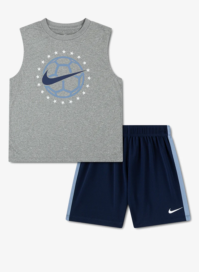 نايكي طقم شورتات للأطفال بنمط هدف