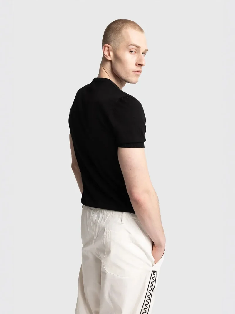 Giesto Black GIESTO Crew Neck Short Sleeve T-Shirt for Men | Best Price UAE
