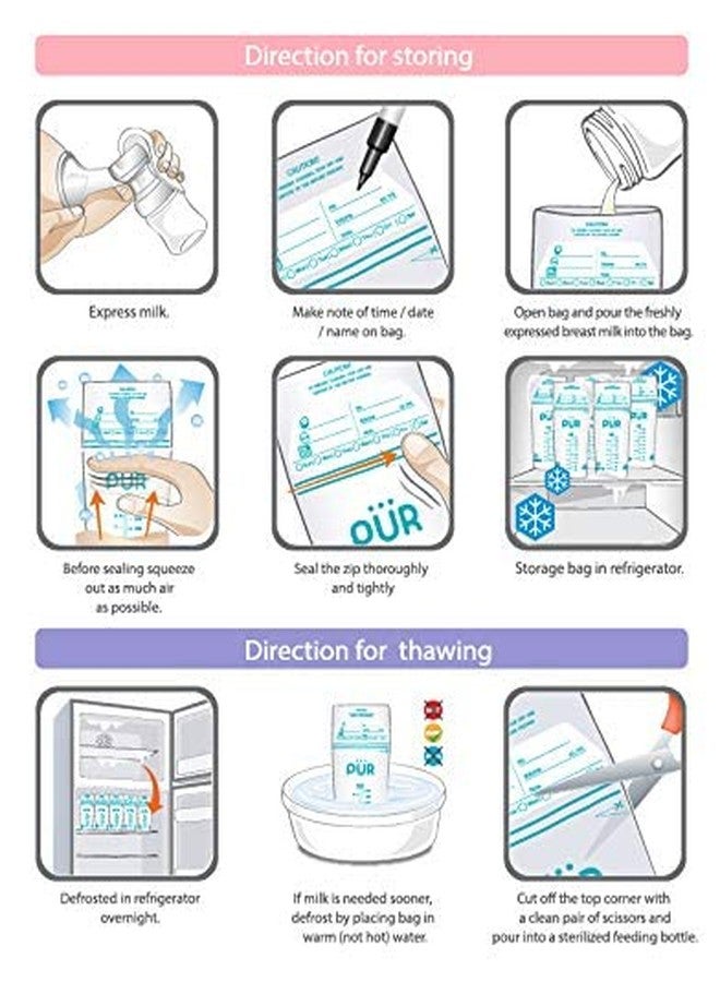 بور أكياس تخزين حليب الأم - 24 كيسًا - Image 4