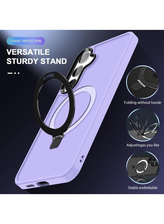 اس-توب جراب لهاتف Samsung Galaxy S24 5G مع حامل MagSafe، جراب هاتف هجين من مادة TPU وملمس الجلد - Image 5