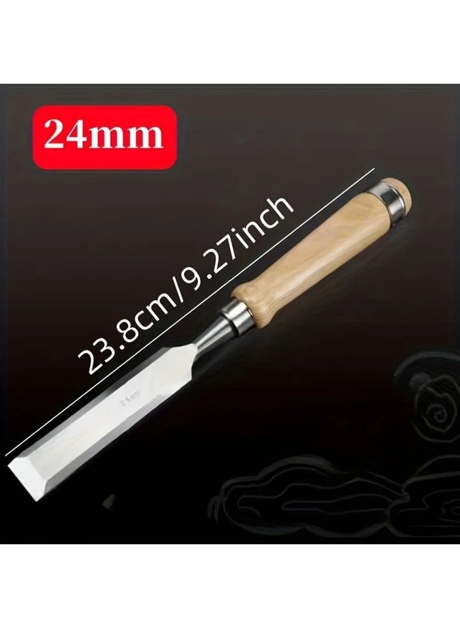 24mm Woodworking Flat Chisel Shovel Knife Carving Groove Artifact Handmade DIY Tool - Image 1