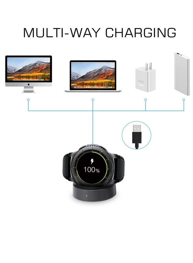 TIGER Wireless Charging Dock Compatible with Smartwatch Models Gear S3, S2, R720, R732, G2 – Magnetic Charging Pad with USB Cable – Compact and Safe Fast Charger for Daily Use or Travel - Image 2