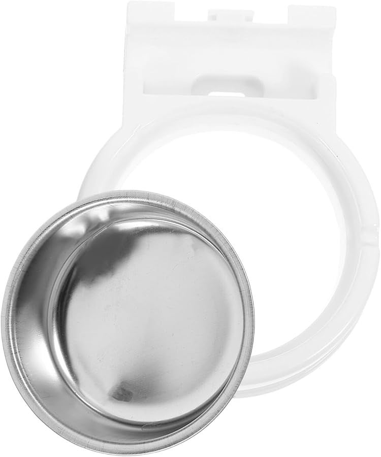 Wall Mounted Stainless Steel Ashtray Indoor Outdoor Use Space Saving White Finish - Image 1