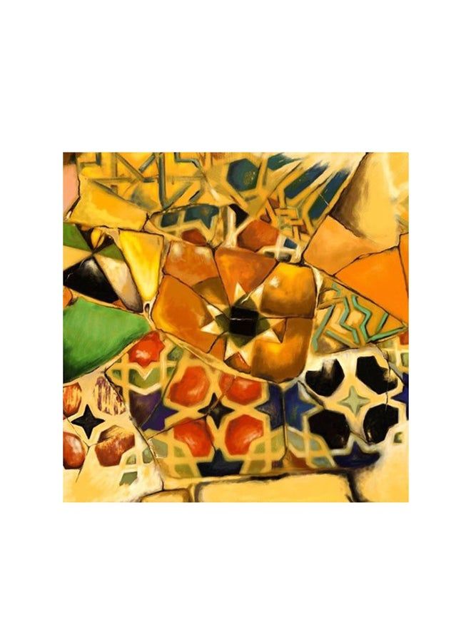 RYN Islamic Motifs Mdf Wall Art Multicolour 30x30centimeter - Image 1