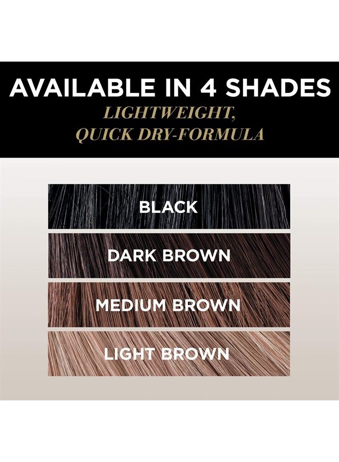 Toppik توببيك مكثف الشعر الملون، رذاذ بني داكن للشعر الخفيف، رذاذ شعر ملون لتلميع الجذور وكثافة الشعر، علبة رذاذ 5.1 أونصة - Image 5