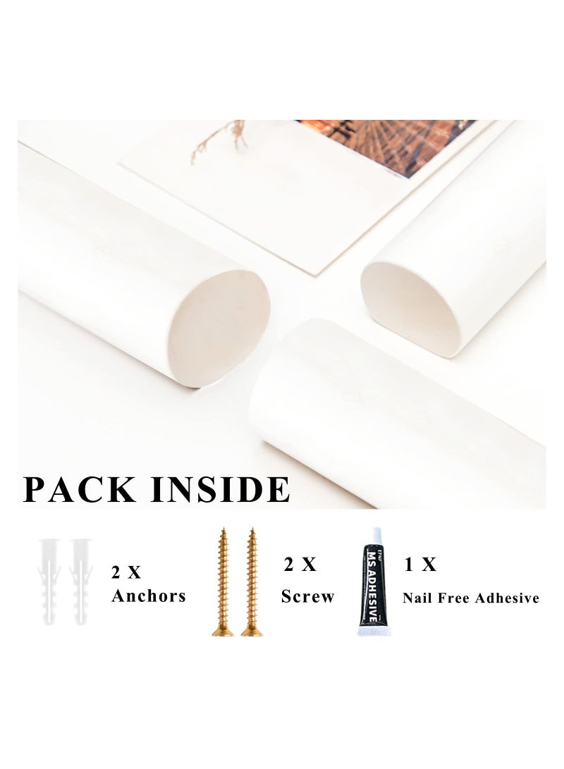 SYOSI 1 قطعة 4 خطافات خطاف معلقة على الحائط، علاقة خشبية للمعاطف والقبعات، ديكور جداري لخطافات خشبية، خطاف زخرفي معلقة على الحائط، خطافات خشبية حديثة لغرفة النوم والحمام، تجميع سهل - Image 3