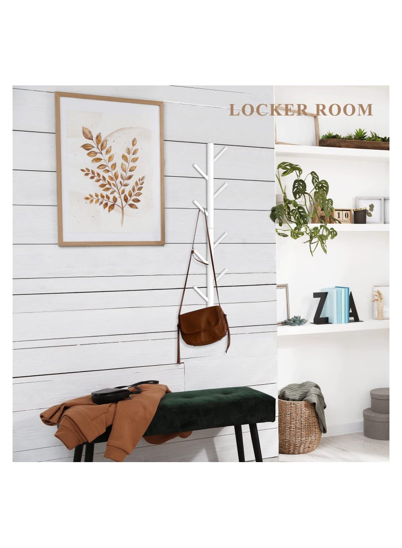 SYOSI 1 قطعة 4 خطافات خطاف معلقة على الحائط، علاقة خشبية للمعاطف والقبعات، ديكور جداري لخطافات خشبية، خطاف زخرفي معلقة على الحائط، خطافات خشبية حديثة لغرفة النوم والحمام، تجميع سهل - Image 4