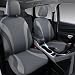 CAR PASS Line Rider Sporty Cloth Universal Fit Car Seat Cover 100 Breathable with 5mm Composite Sponge InsideAirbag Compatible3zipper BenchFull Set Space Gray - Image 3