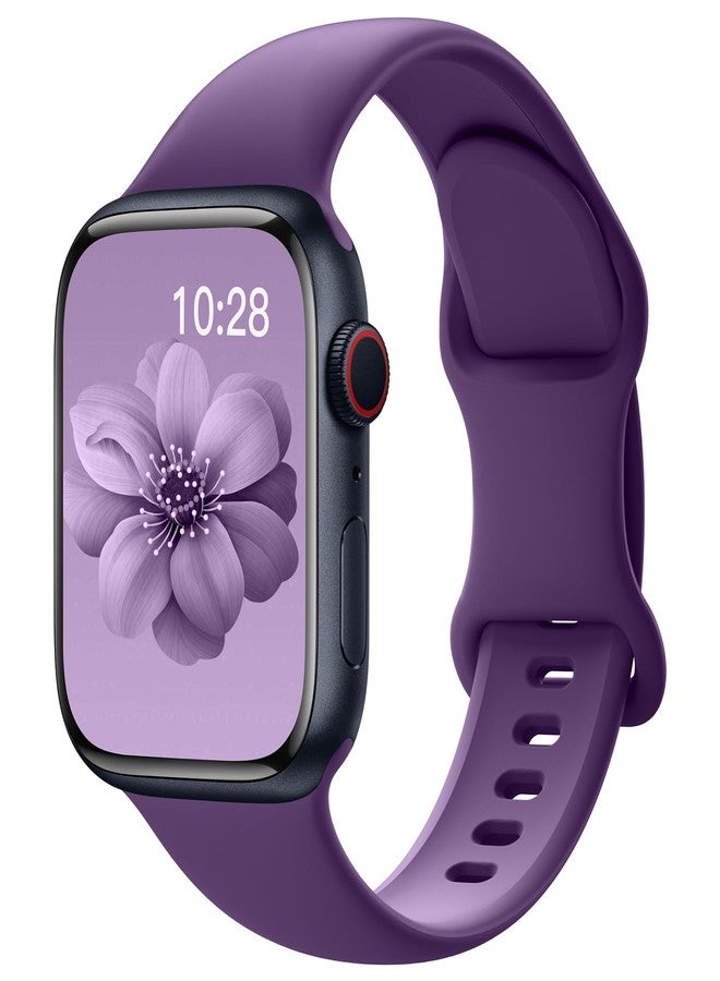 سوار رياضي من السيليكون متوافق مع ساعات Apple Watch Bands 40 مم 38 مم 41 مم 44 مم 45 مم 42 مم 49 مم للنساء والرجال، سوار ناعم مقاوم للماء، حزام رياضي بديل لساعات iWatch Bands Series 9 8 7 6 5 4 3 2 1 SE Ultra - Image 1