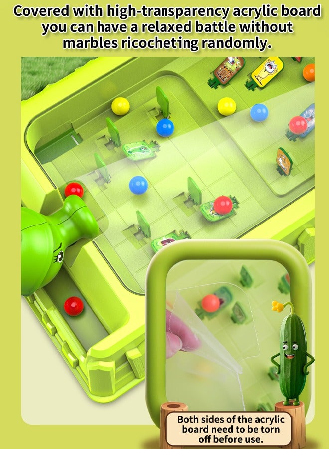 Desktop marble shooting toy  PvP projectile toy Children's Shooting Pinball Game Machine Children's Pinball Machine Two player tabletop game Two-player battle toy Parent-child interaction Concentration training  - Image 5