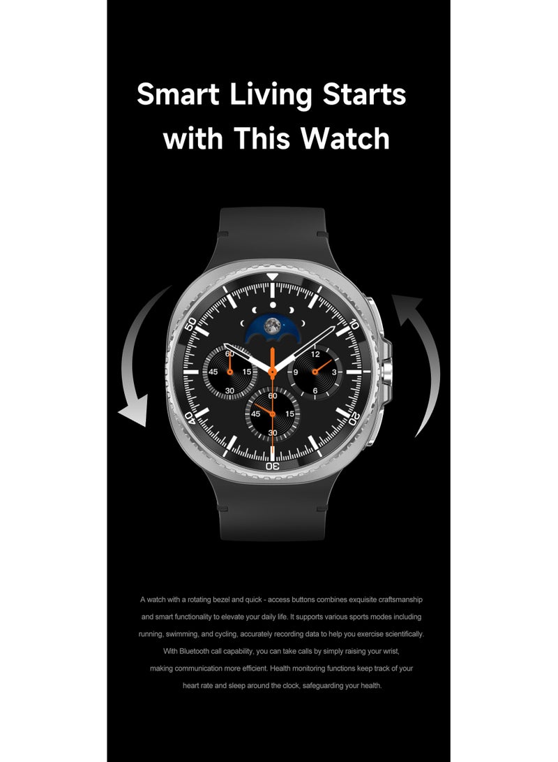 Bluetooth Smartwatch, Cushion Design, Rotating Bezel, Shortcut Buttons, Sleep Coach, Running Coach, Energy Score, White - Image 3