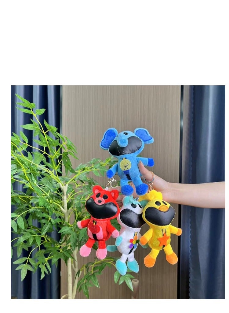 Y&D New SmilingCritters Chapter 3 CatNap Keychain Smiling Critters Keychain Cute CatNap Cartoon Anime SmilingCritters Keychain Toy for Game Fans Kids Birthday Gift 4pcs  - Image 1