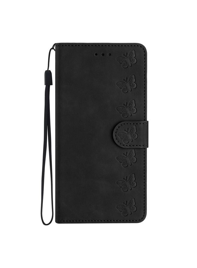 Zaboon Case For iPhone 13 Pro Seven Butterflies Embossed Leather Phone Case - Image 2