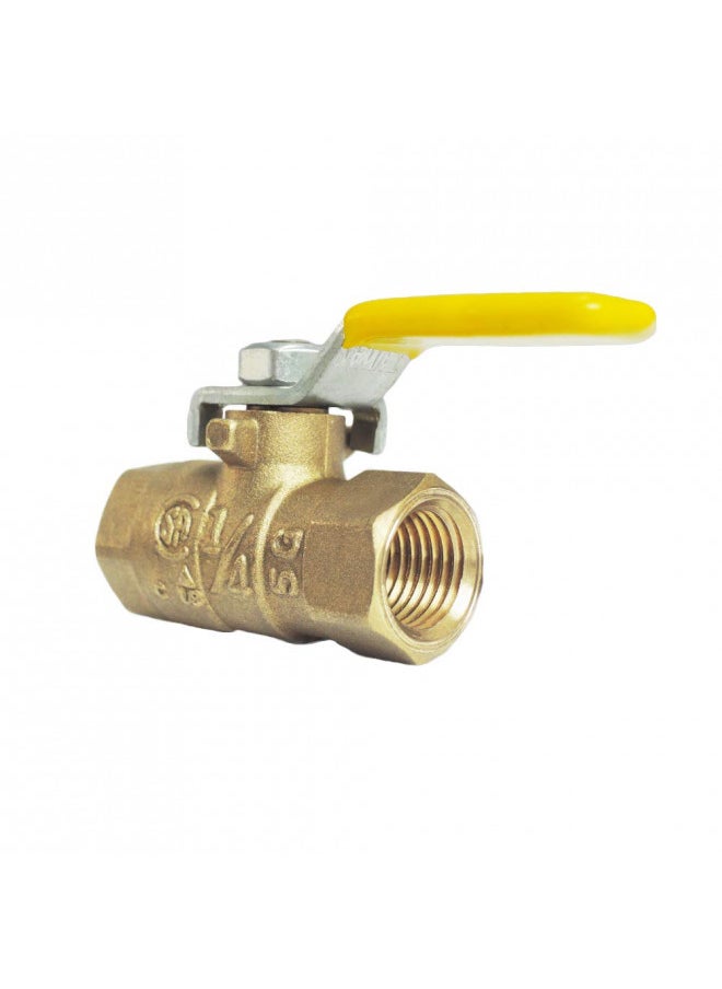 Nigo Valve Nigo Industrial Co. 240 Series Forged Brass Mini Gas Ball Valve, CSA Certified, NPT Female, Standard Port 600WOG (1/4" NPT Female x 1/4" NPT Female, Lever Handle)  - Image 2