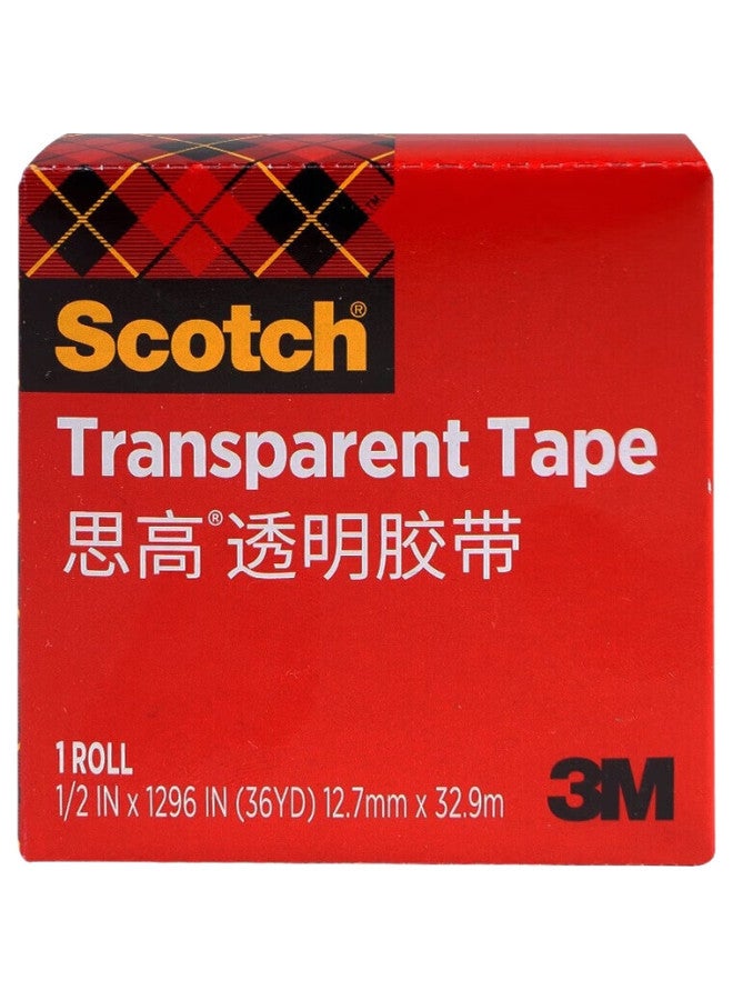 3M 3M Scotch-Brite Tape, 600 Premium Transparent Tape, 12.7Mm×32.9M, 600-Ch33 - Image 3