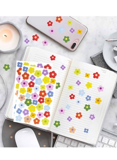 Excefore 100 Sheets Small Flower Laptop Stickers, Mini Flower Stickers for Scrapbooking, for Water Bottle, Tiny Boho Flower Stickers Self-Adhesive Flower Decal Vinyl Flower Pastel Stickers Aesthetic  - Image 5