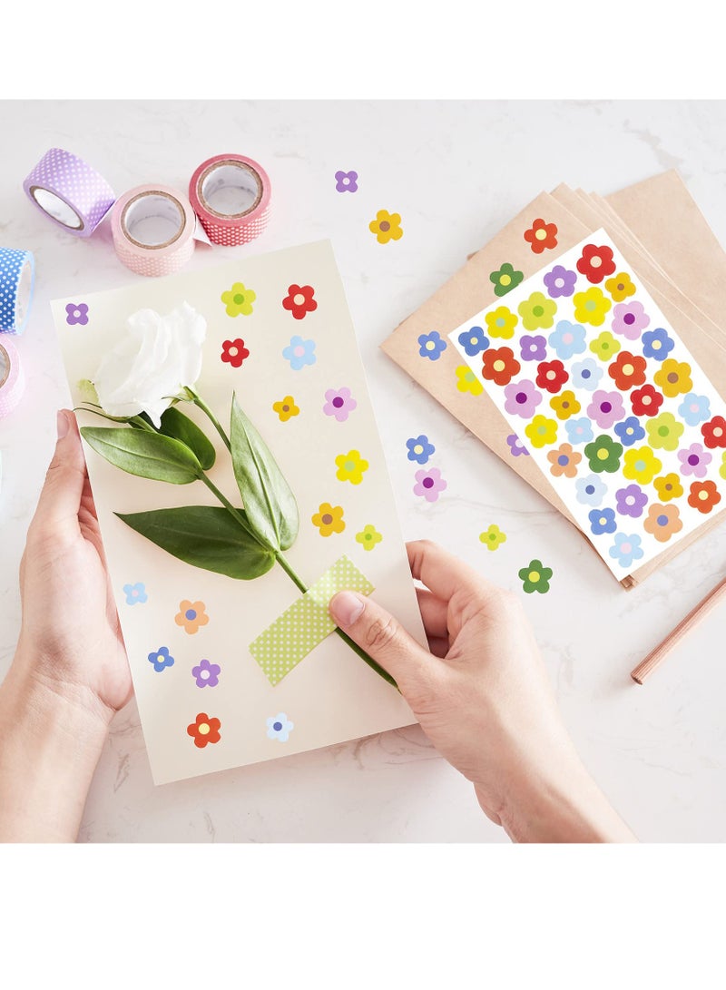 Excefore 100 Sheets Small Flower Laptop Stickers, Mini Flower Stickers for Scrapbooking, for Water Bottle, Tiny Boho Flower Stickers Self-Adhesive Flower Decal Vinyl Flower Pastel Stickers Aesthetic - Image 4