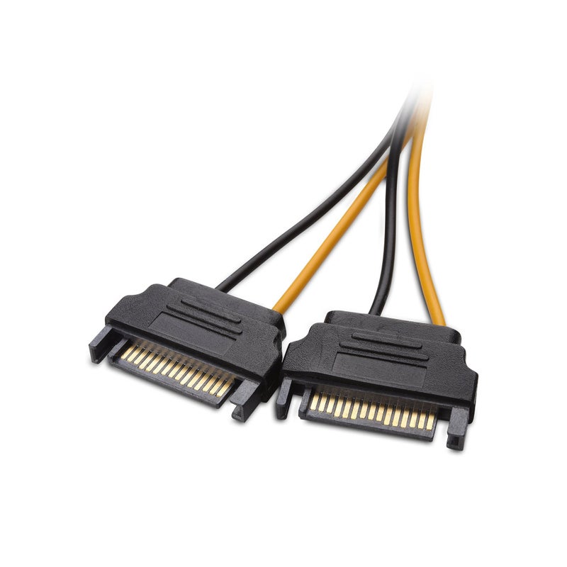 Cable Matters 2-Pack 6 Pin PCIe to Dual SATA Power Cable 4 Inches, 2X SATA to 6 Pin PCIe - Image 4