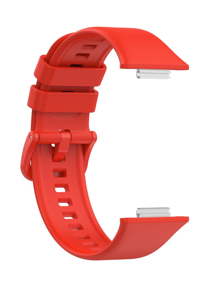 Soft Silicone Strap Replacement Bands For Huawei Watch Fit 2 - Red - Image 4