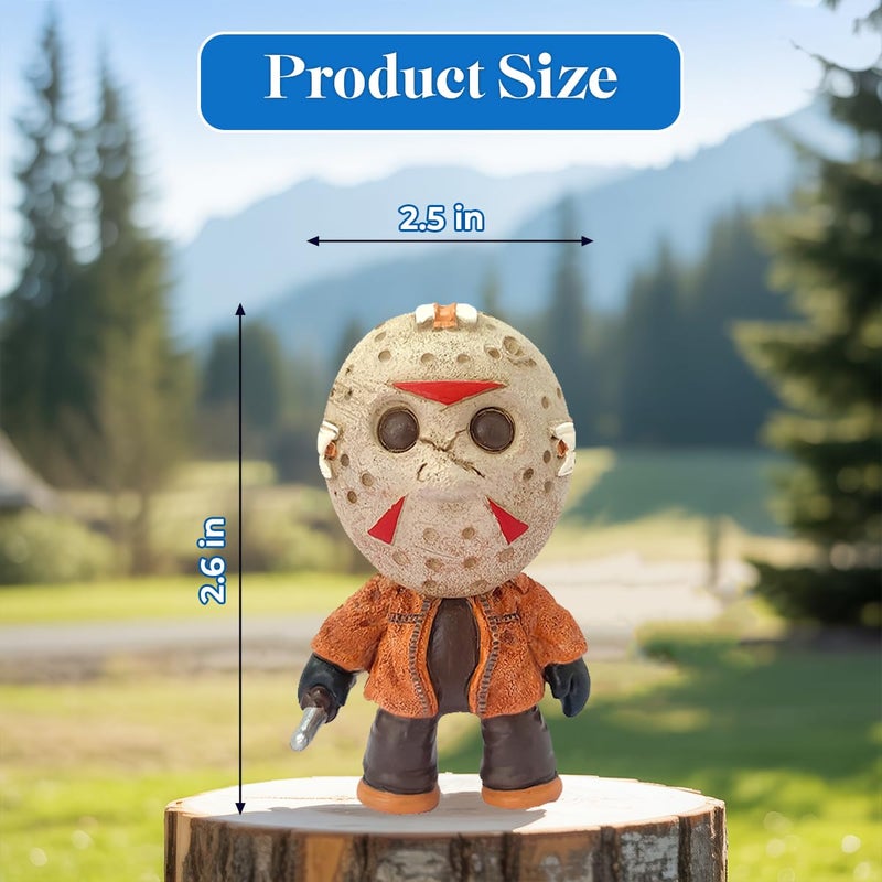 GENANY 3D Resin Horror Movie Killer Character Car Air Freshener Vent Clips, Spooky Car Freshener, Horror Air Freshener, Gothic Gifts for Women and Men, Cool Spring Gifts For Horror Fans - Image 2