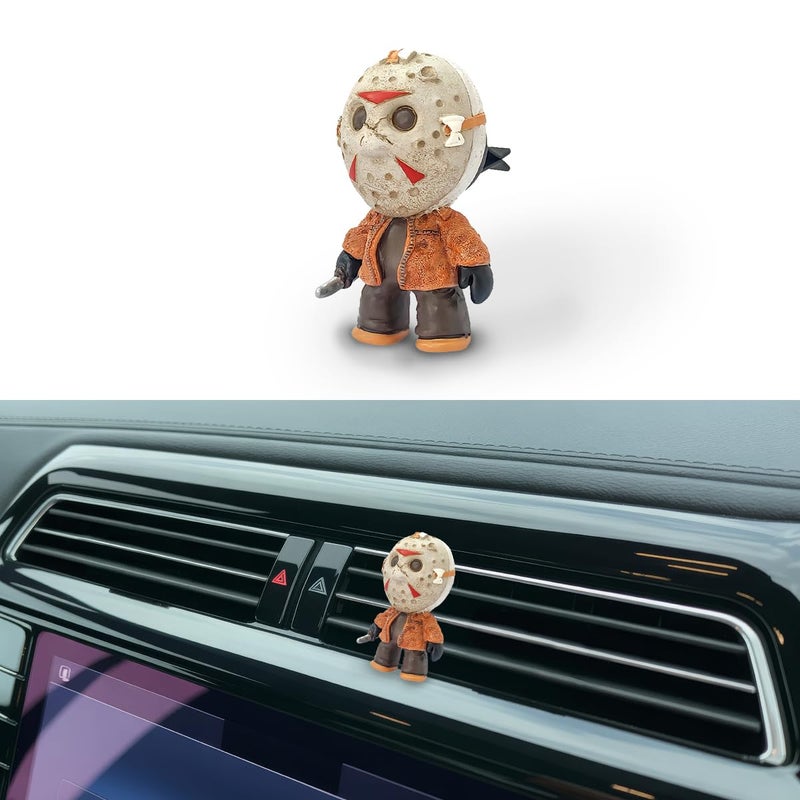 GENANY 3D Resin Horror Movie Killer Character Car Air Freshener Vent Clips, Spooky Car Freshener, Horror Air Freshener, Gothic Gifts for Women and Men, Cool Spring Gifts For Horror Fans - Image 1
