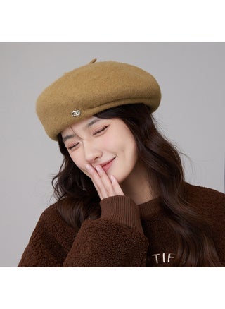 Woolen Beret Autumn/Winter Warm Unique Artistic Artist Cap Korean Version Elegant Versatile Face-Exposing Small Octagonal Cap E-529 khaki Wool Beret - pzsku/Z08EC2995686DF82B1072Z/45/1746216764/b9a41c32-0113-45a1-b9c8-311a3138ee9f