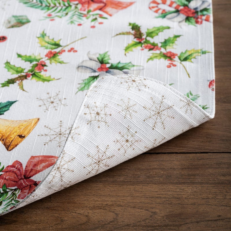 ميزون دي هيرمين Maison D 'Hermine Cloth placemat 100 ٪ Cotton Decorative Table Table Table Caning Home Buffet Buffet Chromo - عيد الشكر/عيد الميلاد (مجموعة من 4) - Image 5