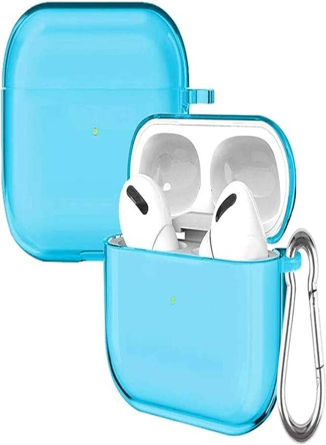 OR Transparent Soft Silicone Neon Case Cover For Airpods Pro - Light Blue