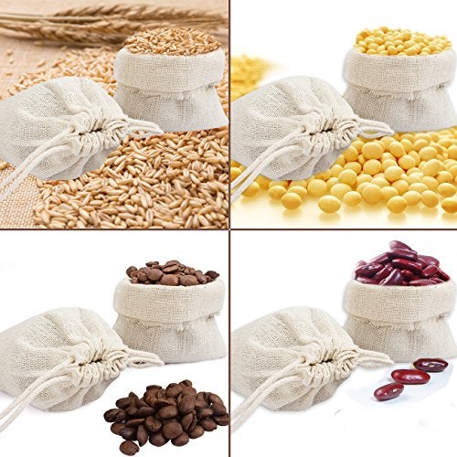 Hapdoo 24 Pack Cotton Muslin Bags with Drawstring Gift Bags Jewelry Pouches Sacks for Wedding Party and DIY Craft, 3 x 4 Inches, Presents, Festivals… - Image 3