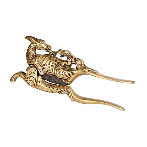 ARTVARKO Brass Deer Ethnic Designs Nut Supari Betel Cutter/Sudi/Sarota Cracker Akhrot/Walnut Sudi & Adkitta 5 Inch - Image 4