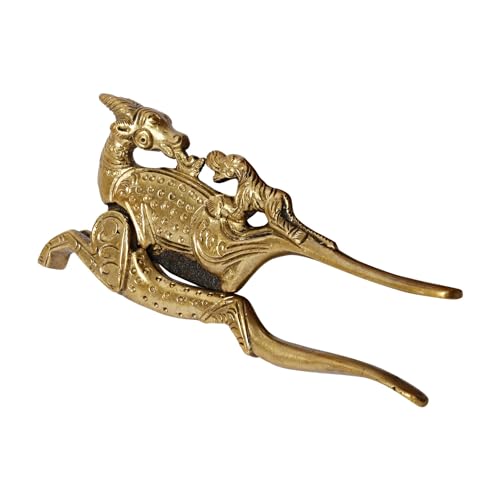 ARTVARKO Brass Deer Ethnic Designs Nut Supari Betel Cutter/Sudi/Sarota Cracker Akhrot/Walnut Sudi & Adkitta 5 Inch - Image 3