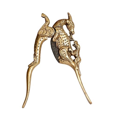 ARTVARKO Brass Deer Ethnic Designs Nut Supari Betel Cutter/Sudi/Sarota Cracker Akhrot/Walnut Sudi & Adkitta 5 Inch - Image 5
