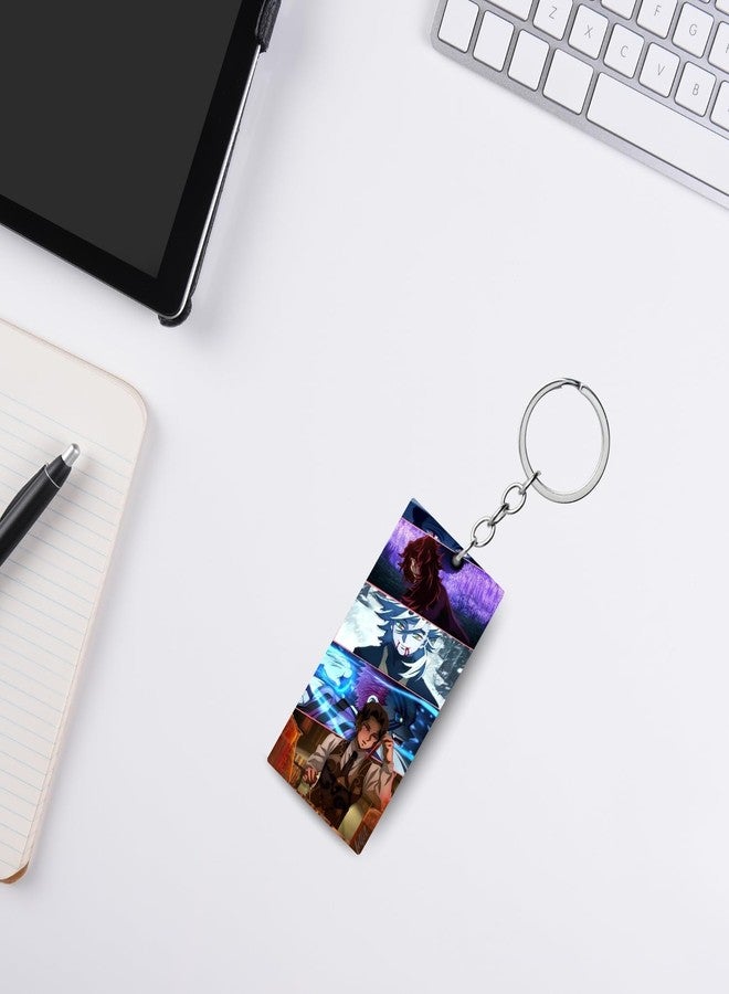 ADRAIL STORE Premium (Pack Of 2) Demon Slayer Anime Printed Keychain For Bike, Scooty, Car, Acrylic Keyholder (Demon-2) - Image 3