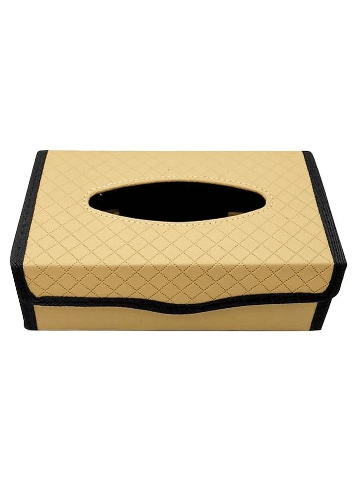 كومبو Buy صندوق حامل مناديل السيارة سعة كبيرة للوحة القيادة ومسند الذراع للمكتب والمنزل والمكتب والمنزل ، بيج وأسود قطعة واحدة وسلة قمامة السيارة العالمية أسود - Image 3