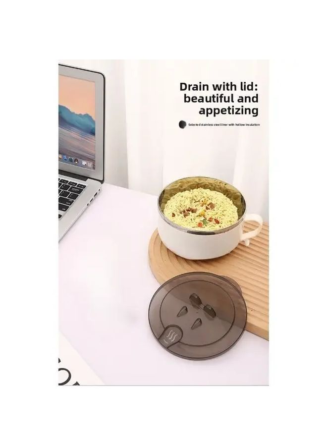 33 81oz Stainless Steel Instant Noodle Bowl Lunch Box With Lid Portable Meal Container - Image 2