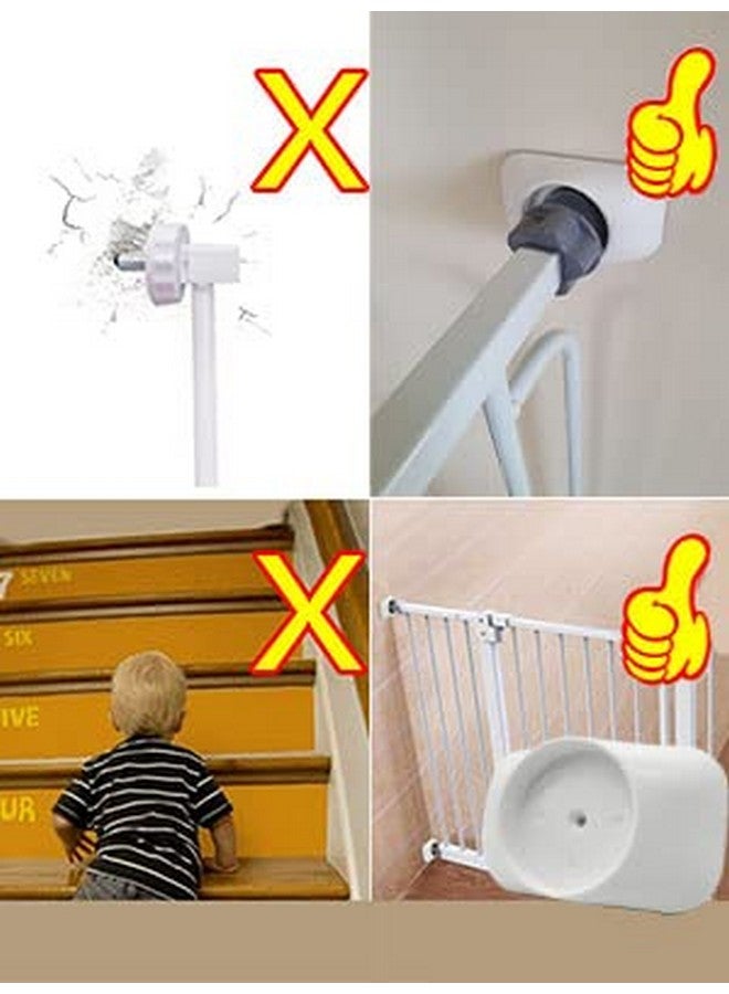 vmaisi Baby Gates Wall Pads (4 Pack) - Safety Indoor Gate Protector With Compact Wall Cups - Saves Trim & Paint - for Dog, Pet, Child, Kid - Pressure Mounted Walk Through Guard - Image 3