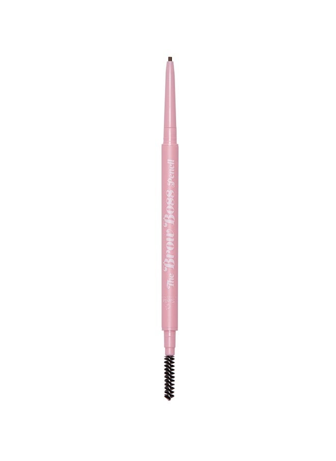 The Brow Boss Waterproof Eyebrow Pencil For Drawing Fine Lines To Give Natural Look Which Lasts For Upto 16 hours Pencil Deep Brown