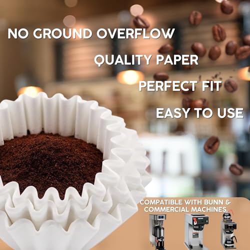 PR1M3 12-Cup Commercial Coffee Filters – Large Size (9.75" x 4.25") | Tall-Wall Basket Style | Fits BUNN & Large Coffee Makers | No Ground Overflow | 500 Count - Image 3