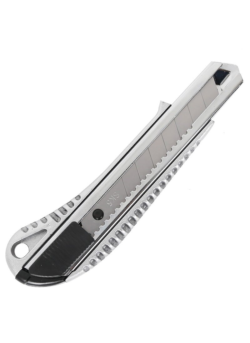 KSEIBI Snap-Off Aluminum Knife 18mm, Utility Cutter Grey Blades for Cutting Paper, Carpet, Cardboard, Foils. Great Packaging Tools, Retractable Box Cutters Knife for Office, Home, Hobby, and Other Crafts & DIY Projects.  - Image 1