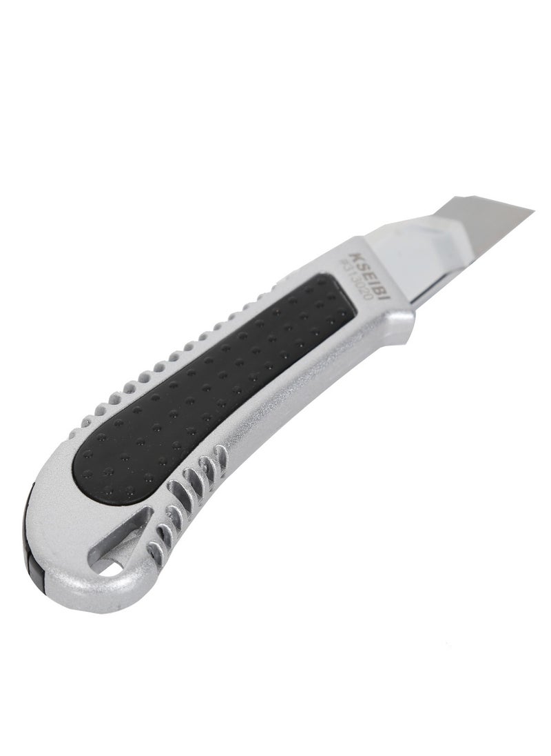KSEIBI Snap-Off Aluminum Knife 18mm, Utility Cutter Grey Blades for Cutting Paper, Carpet, Cardboard, Foils. Great Packaging Tools, Retractable Box Cutters Knife for Office, Home, Hobby, and Other Crafts & DIY Projects.  - Image 5