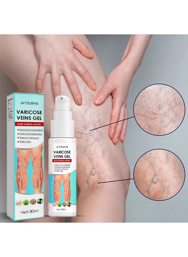 Jaysuing Varicose Veins Gel - Best Natural Varicose Veins Gel for Legs, Removes Veniselle Cream Para Varices, For Improve Blood Circulatio Quickly Soothing Swelling, 30ML  - Image 3