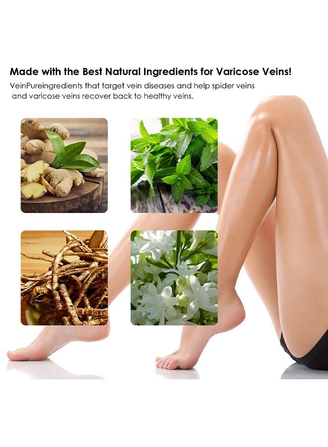 Jaysuing Varicose Veins Gel - Best Natural Varicose Veins Gel for Legs, Removes Veniselle Cream Para Varices, For Improve Blood Circulatio Quickly Soothing Swelling, 30ML  - Image 4
