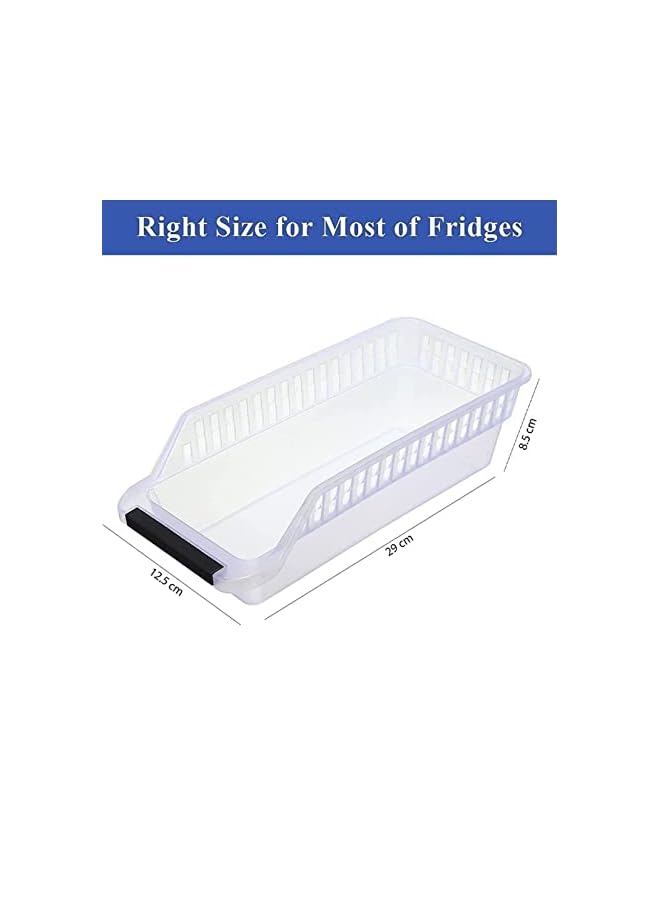 SKY-TOUCH 4 قطع صناديق تنظيم الثلاجة، مثالية لتنظيم الثلاجة والفريزر وحاويات الطعام على المنضدة، متعددة الألوان - Image 5